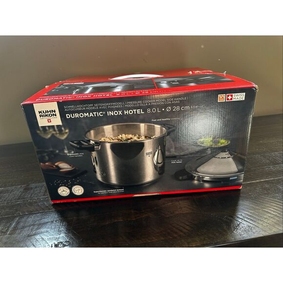 Kuhn Rikon Stainless 8 qt Duromatic Family Style Stockpot pressure cooker - Picture 7 of 9